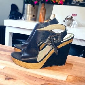 Michael Kors leather wedges size 7 1/2